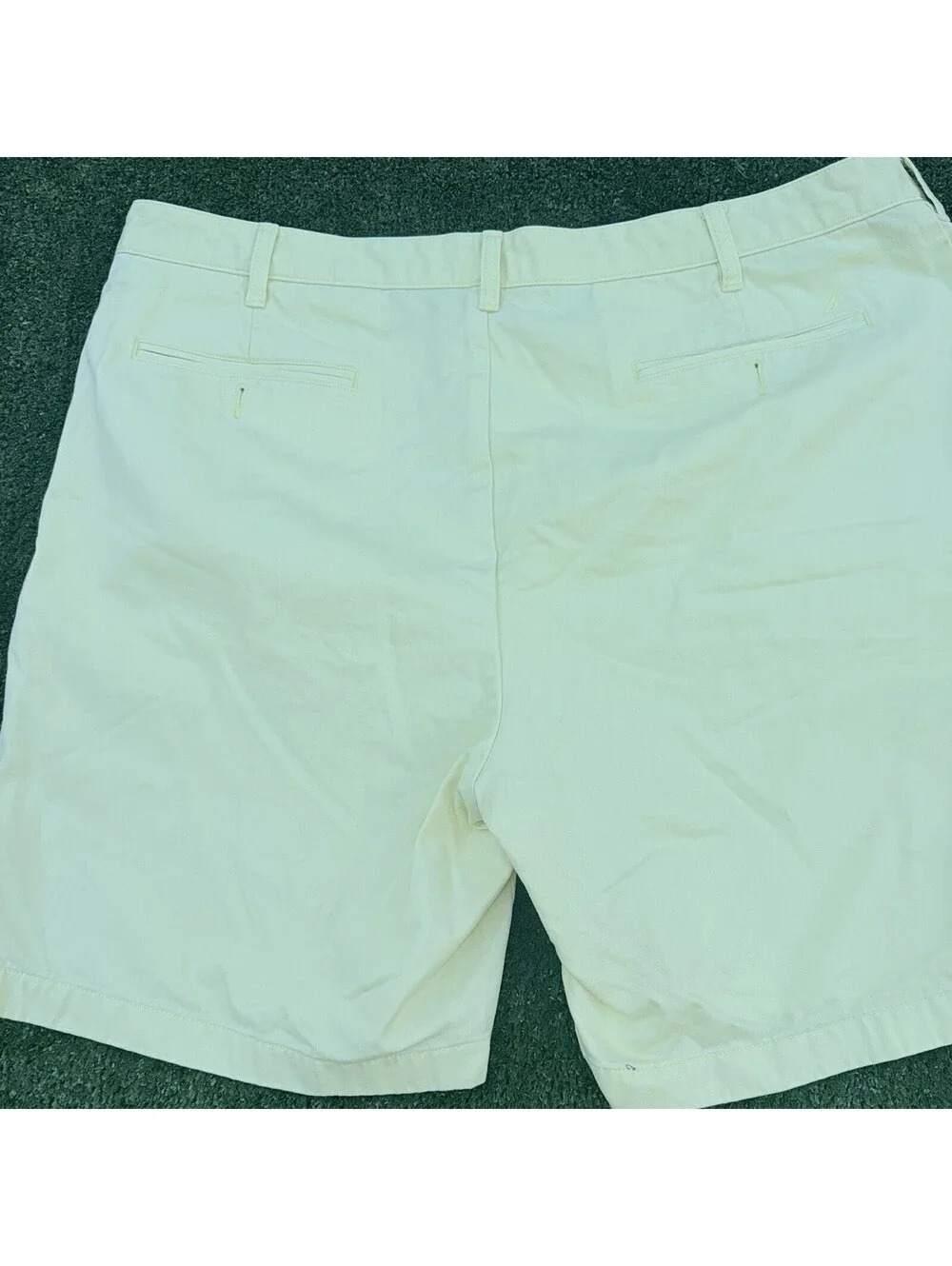 Nautica The Deck Short Mens 42 Yellow Chino Shorts Classic Fit Cotton 8” Inseam